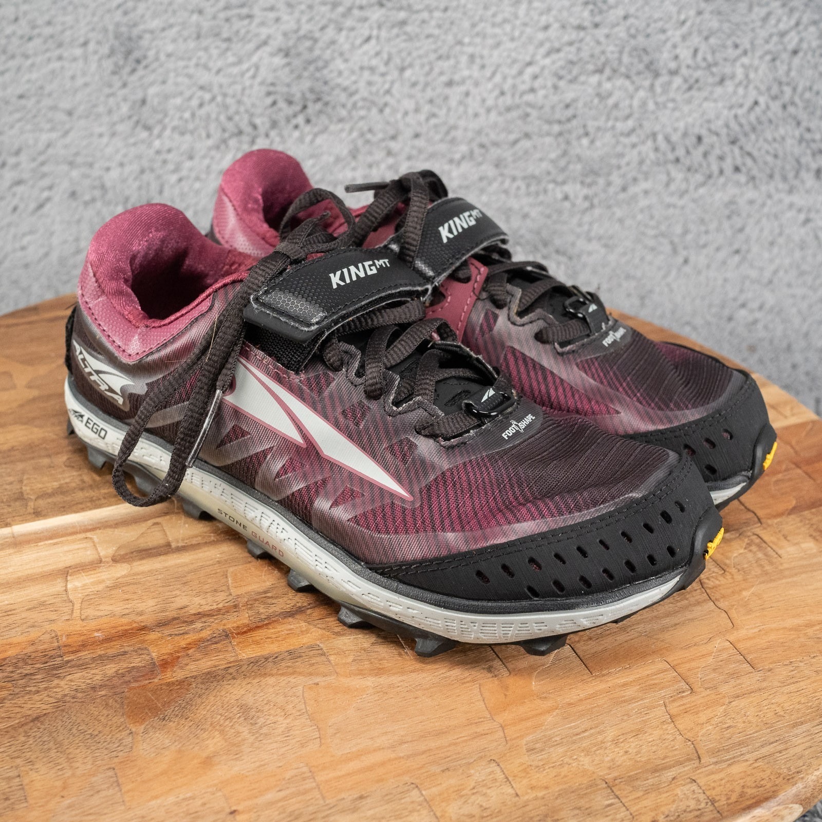 Altra King Mt 2 Alw1952g011 Trail Running Shoes Women 5.5 Black Strap Grip